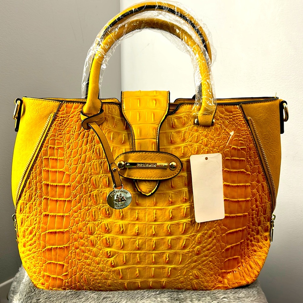Golden yellow Bag with Shoulder straps